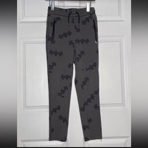 Gap Kids DC Batman Jogger Sweat Pants Grey & Black Size XL Allover Print